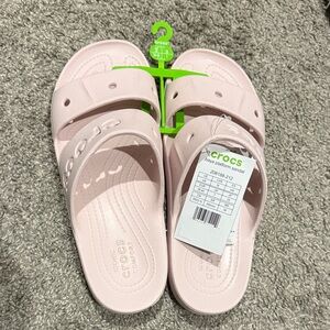 CROCS woman Light Pink Slide Sandals